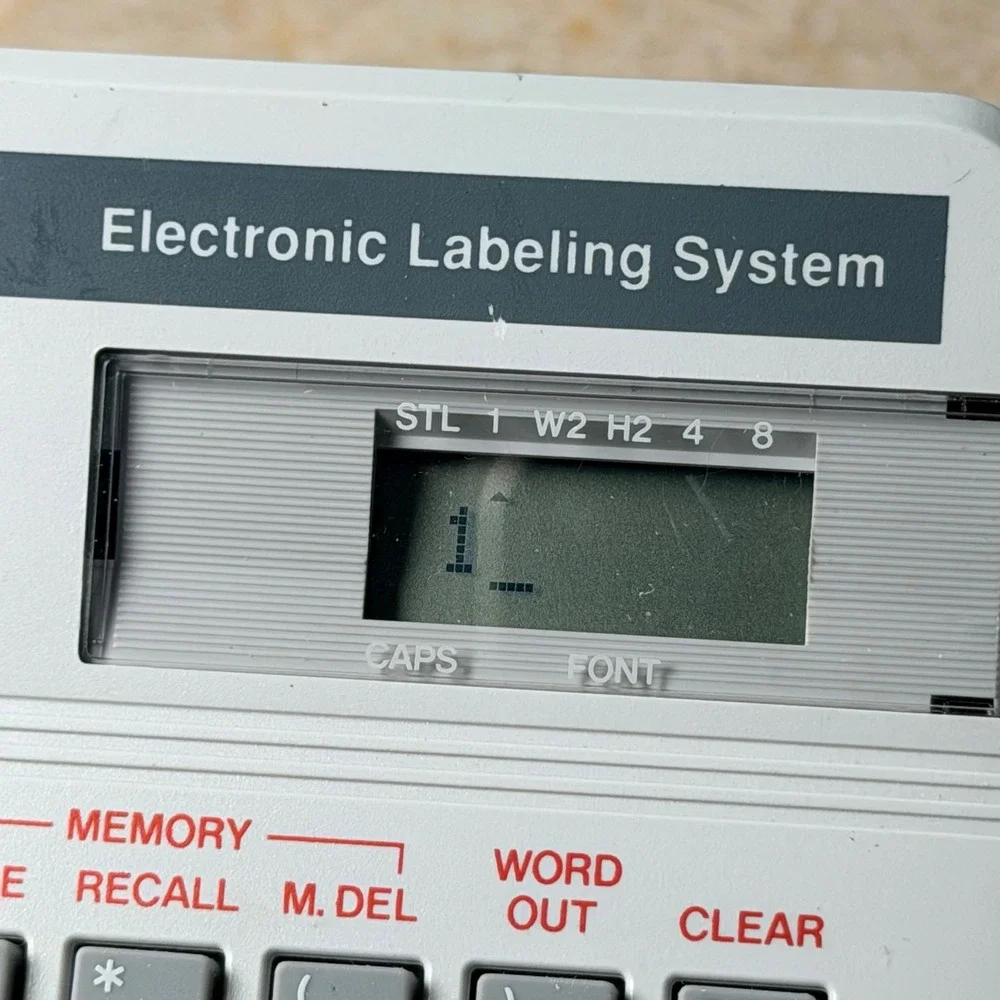 Kroy DuraType 210 Electronic Labeling System Gray Vintage Label Maker Works